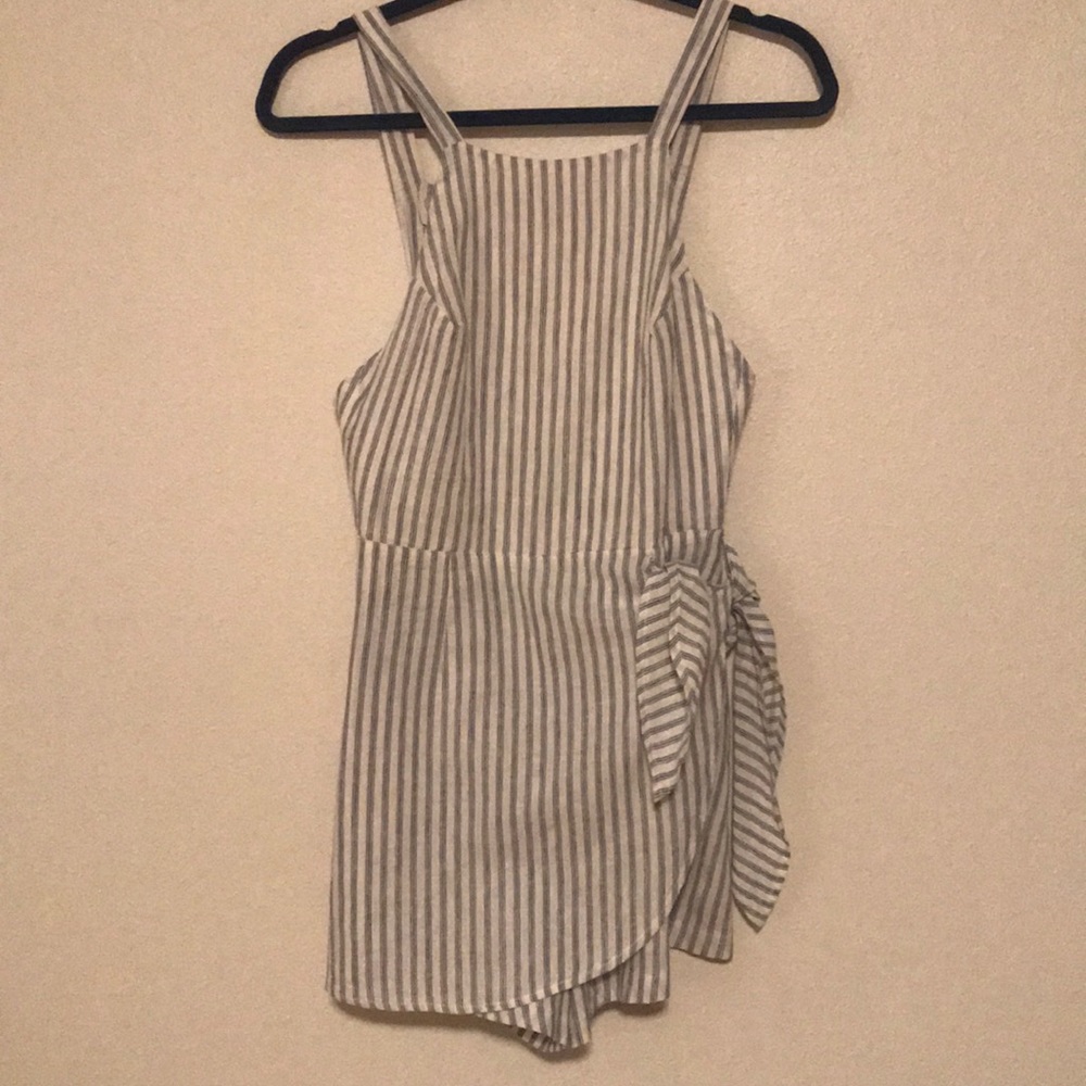 Backless Striped Romper - image 2